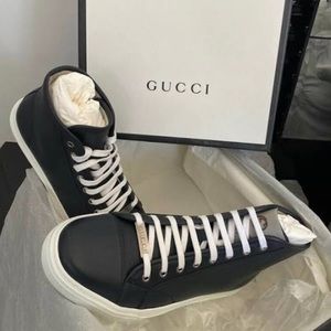 Gucci high top sneakers Mens Midnight Blue Size 9